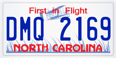 NC license plate DMQ2169