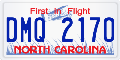 NC license plate DMQ2170
