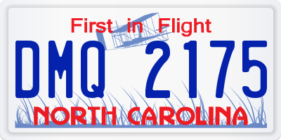 NC license plate DMQ2175