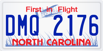 NC license plate DMQ2176