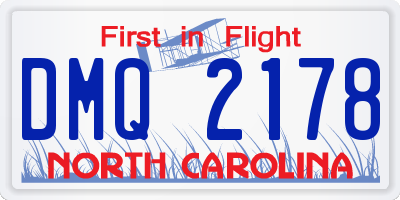 NC license plate DMQ2178