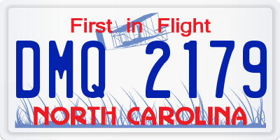 NC license plate DMQ2179