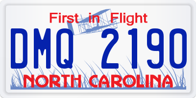 NC license plate DMQ2190