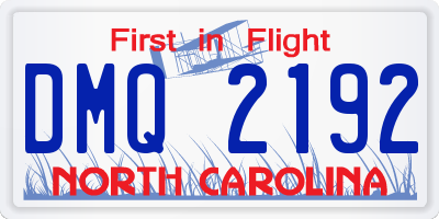 NC license plate DMQ2192