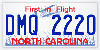NC license plate DMQ2220