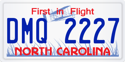 NC license plate DMQ2227