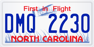 NC license plate DMQ2230