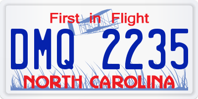NC license plate DMQ2235