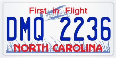 NC license plate DMQ2236
