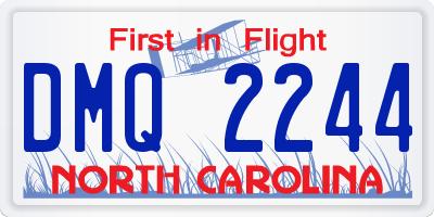 NC license plate DMQ2244
