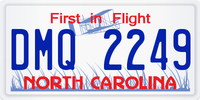 NC license plate DMQ2249