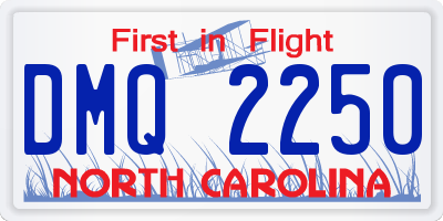NC license plate DMQ2250