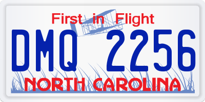 NC license plate DMQ2256