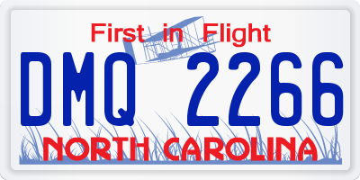 NC license plate DMQ2266