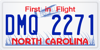 NC license plate DMQ2271