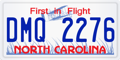 NC license plate DMQ2276