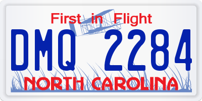 NC license plate DMQ2284