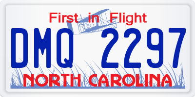 NC license plate DMQ2297