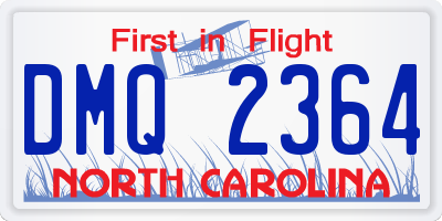 NC license plate DMQ2364