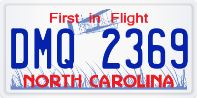 NC license plate DMQ2369