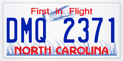 NC license plate DMQ2371