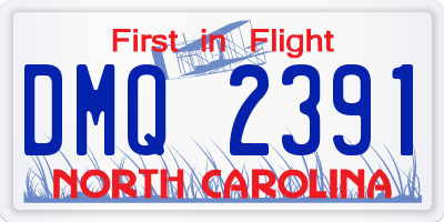 NC license plate DMQ2391