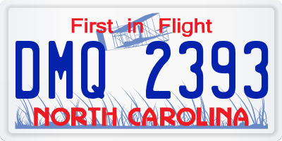 NC license plate DMQ2393