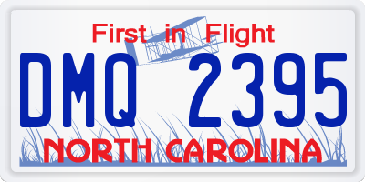 NC license plate DMQ2395