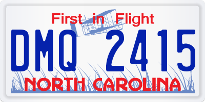 NC license plate DMQ2415