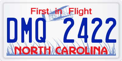 NC license plate DMQ2422
