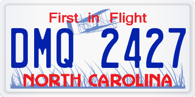NC license plate DMQ2427