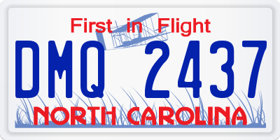 NC license plate DMQ2437