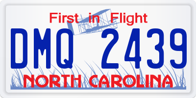 NC license plate DMQ2439