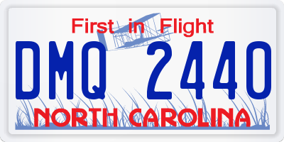 NC license plate DMQ2440