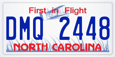 NC license plate DMQ2448