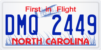 NC license plate DMQ2449