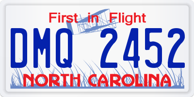 NC license plate DMQ2452
