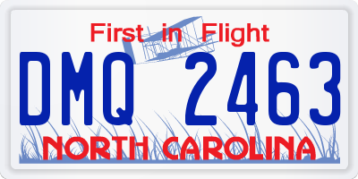 NC license plate DMQ2463