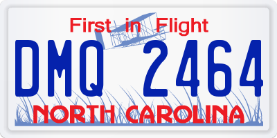 NC license plate DMQ2464