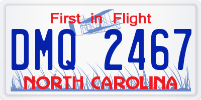 NC license plate DMQ2467