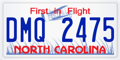 NC license plate DMQ2475