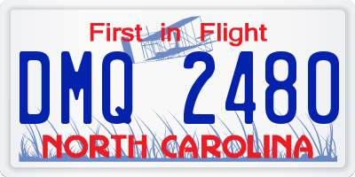 NC license plate DMQ2480