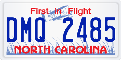 NC license plate DMQ2485