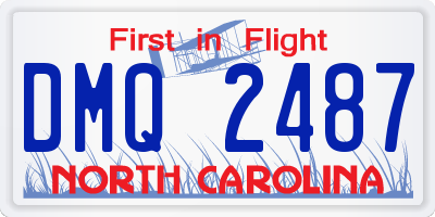 NC license plate DMQ2487