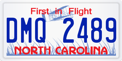 NC license plate DMQ2489