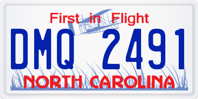 NC license plate DMQ2491
