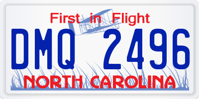 NC license plate DMQ2496