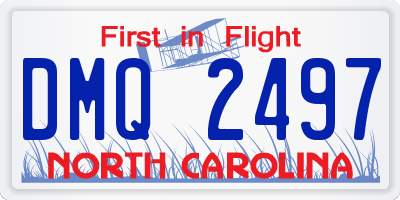 NC license plate DMQ2497