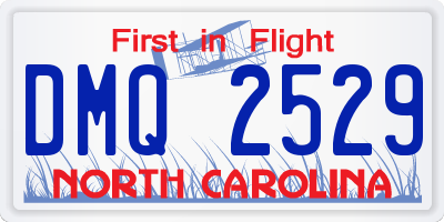 NC license plate DMQ2529