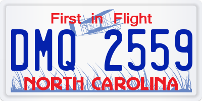 NC license plate DMQ2559